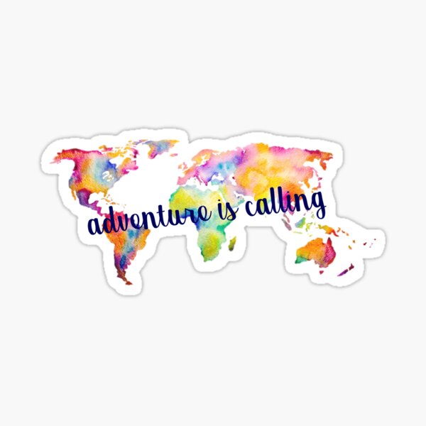 Adventure is Calling World Map Sticker