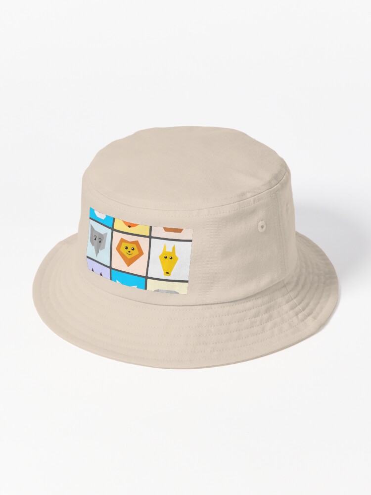 Thumbnail 1 of 6, Bucket Hat, Flat Cute Animals designed and sold by DigitalChickHub.