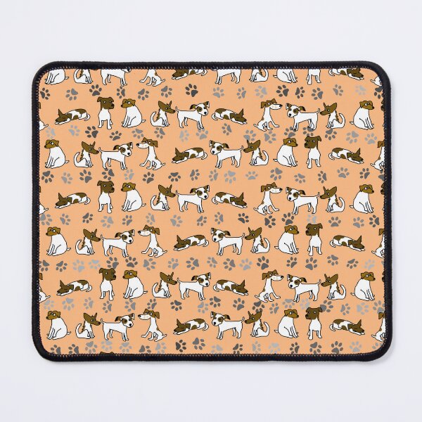 Item preview, Jack Russell Terrier Cartoon With Peach Background designed and sold by jaggerstudios.