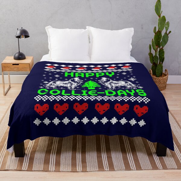 Item preview, Happy Collie Days, Christmas Dog Pattern designed and sold by ACC .