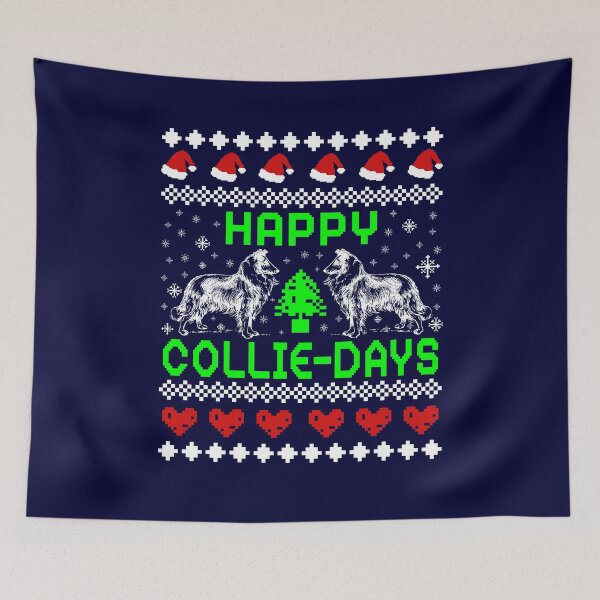 Item preview, Happy Collie Days, Christmas Dog Pattern designed and sold by ACC .