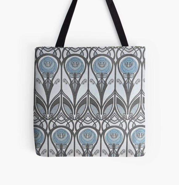 Item preview, Charles Rennie Mackintosh roses,Mackintosh abstract rose, blue, Window designed and sold by Olivia-One.