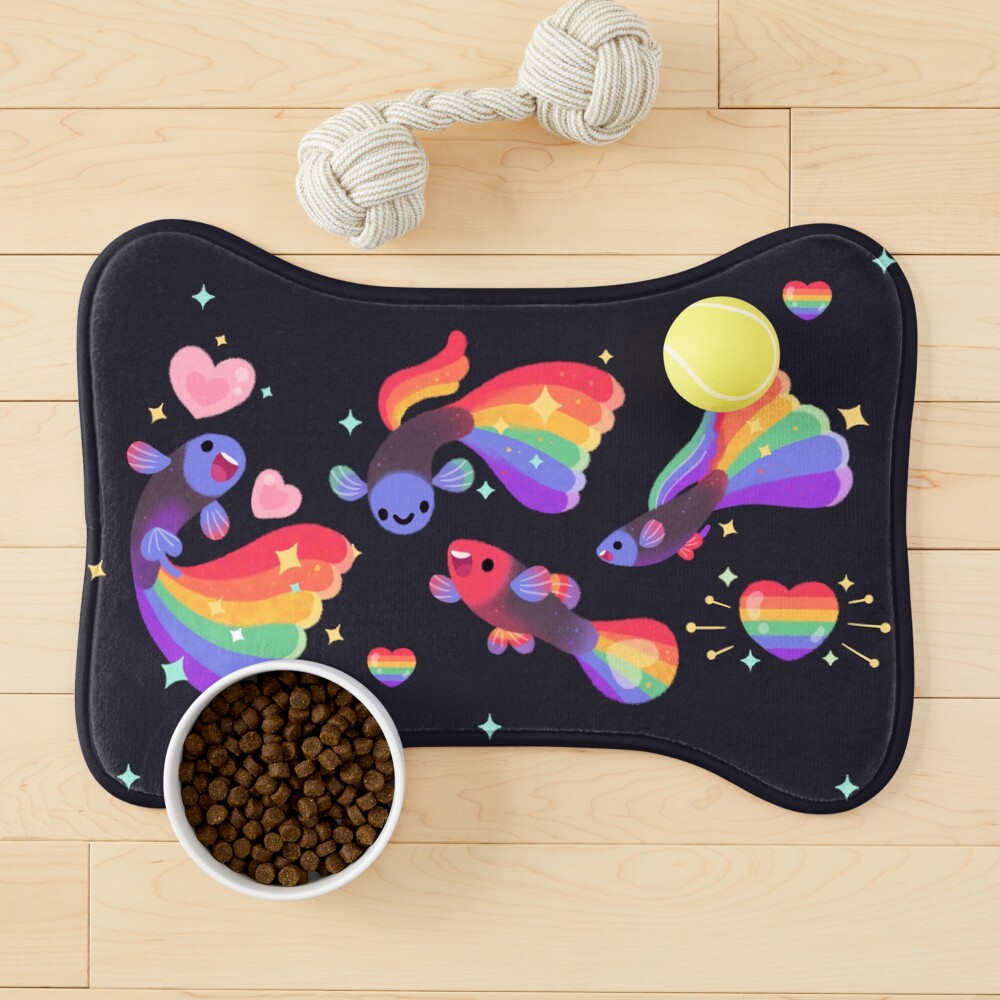 Rainbow guppy 5 Pet Mat