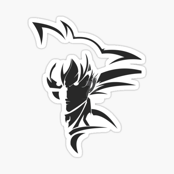 Goku Gohan Vegeta Super Saiya Decal, decal, dragon, monochrome, sticker png