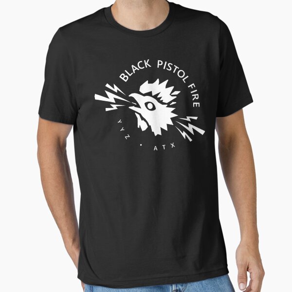 Vista previa del artículo con la obra «Camiseta de fuego de pistola negra», diseñado y vendido por BodoSeeger.