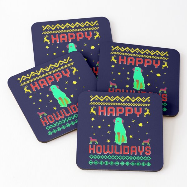 Item preview, Happy Howlidays, Christmas Dog Pattern designed and sold by ACC .