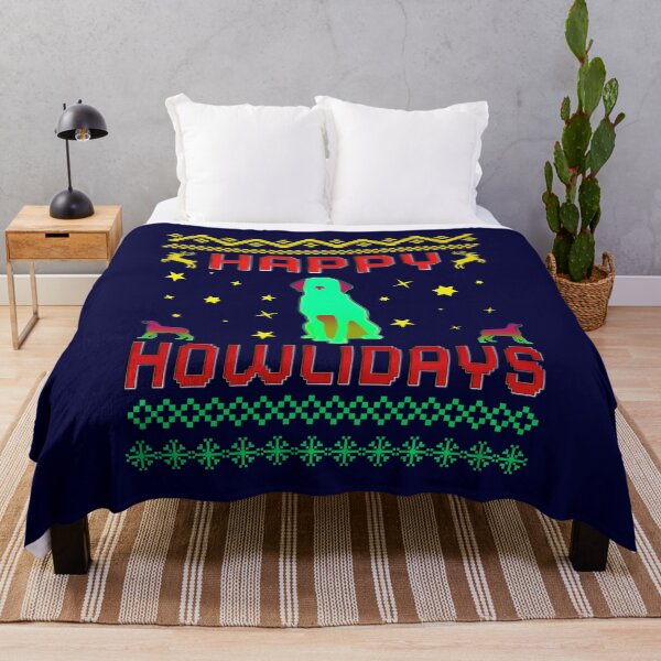 Item preview, Happy Howlidays, Christmas Dog Pattern designed and sold by ACC .