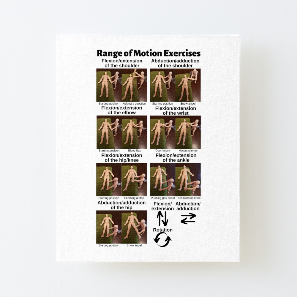 Range of Motion Exercises (ROM) Art Board Print for Sale by