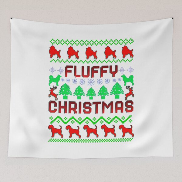 Item preview, Fluffy Christmas, Christmas Dog Pattern designed and sold by ACC .