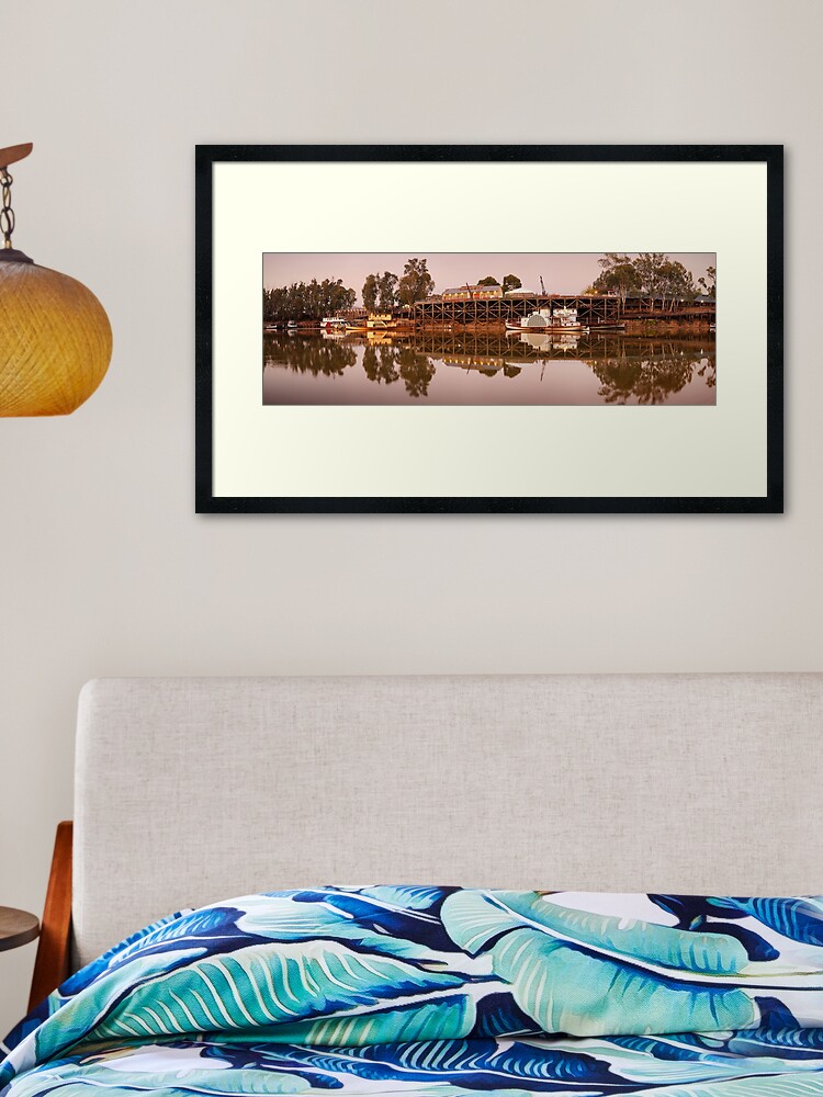 Thumbnail 2 of 7, Framed Art Print, Echuca Wharf, Victoria, Australia designed and sold by Chockstone.