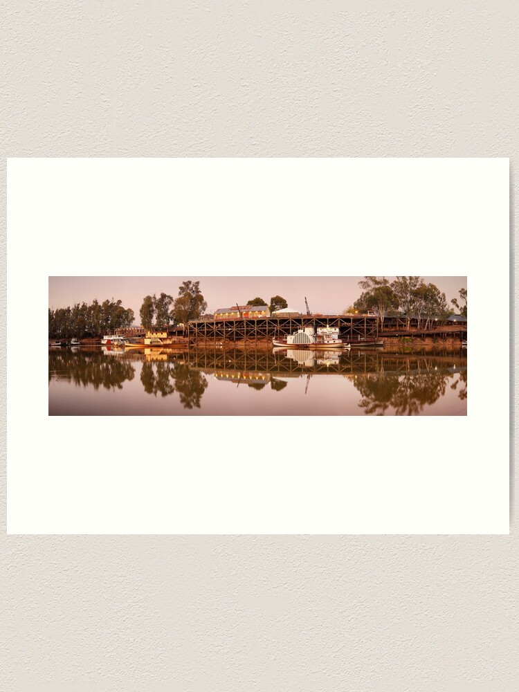 Thumbnail 1 of 3, Art Print, Echuca Wharf, Victoria, Australia designed and sold by Chockstone.