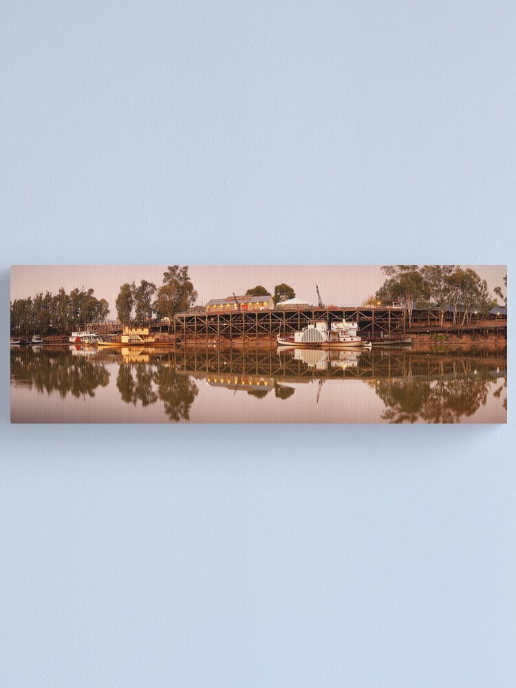 Thumbnail 1 of 3, Canvas Print, Echuca Wharf, Victoria, Australia designed and sold by Chockstone.