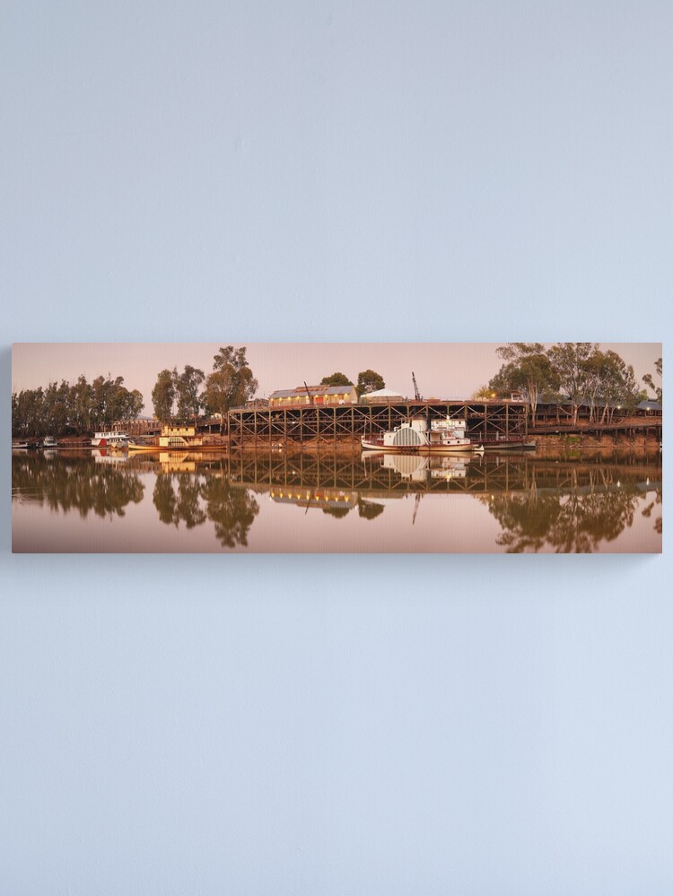 Thumbnail 1 of 3, Canvas Print, Echuca Wharf, Victoria, Australia designed and sold by Chockstone.