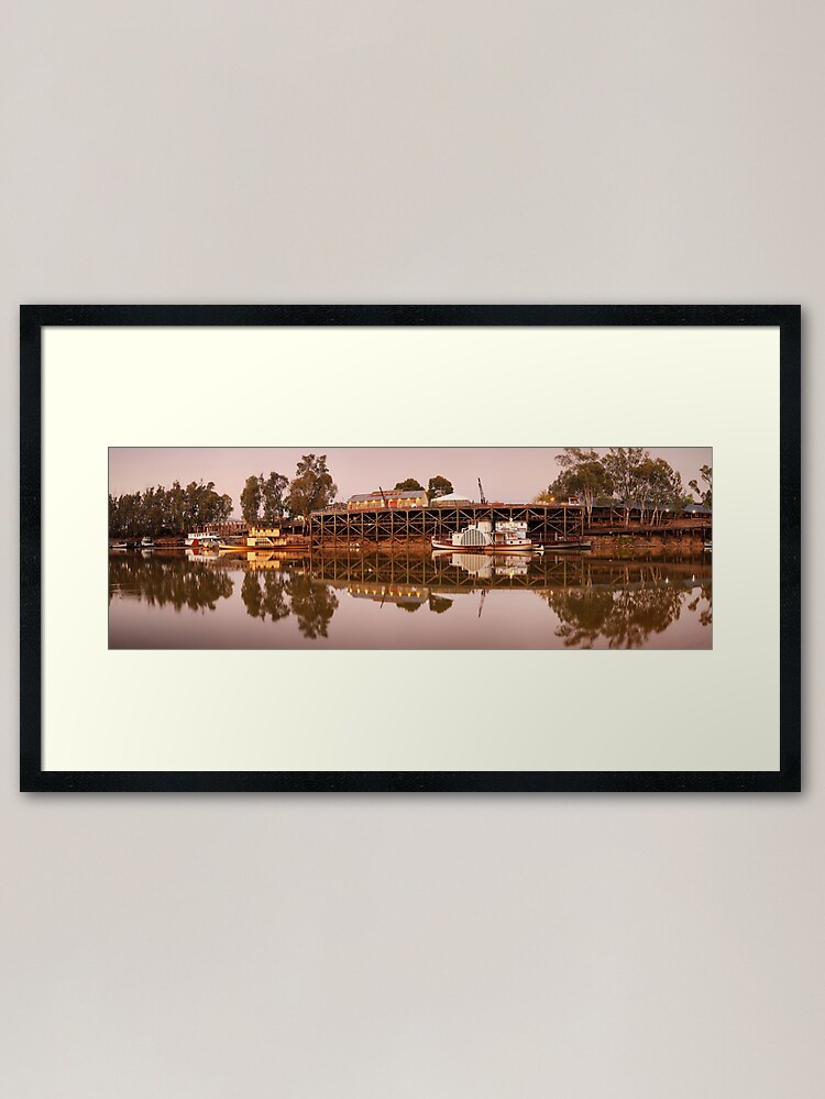 Thumbnail 1 of 7, Framed Art Print, Echuca Wharf, Victoria, Australia designed and sold by Chockstone.