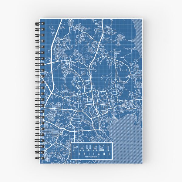 Item preview, Phuket City Map of Thailand - Blueprint designed and sold by deMAP.