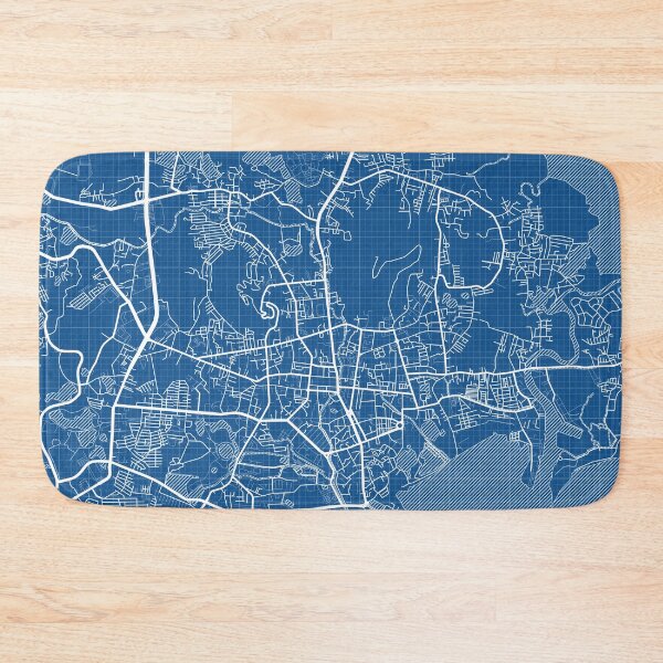 Item preview, Phuket City Map of Thailand - Blueprint designed and sold by deMAP.
