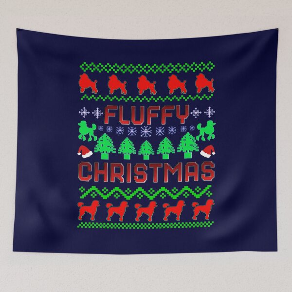 Item preview, Fluffy Christmas, Christmas Poodle Pattern designed and sold by ACC .