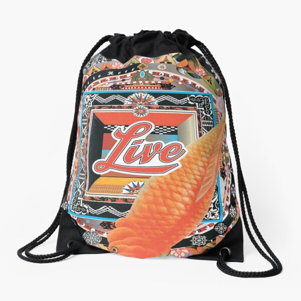 Live The Distance To Here Drawstring Bag