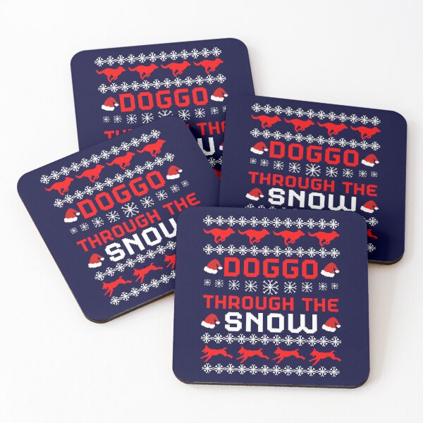 Item preview, Doggo Through the Snow, Christmas Dog Pattern designed and sold by ACC .