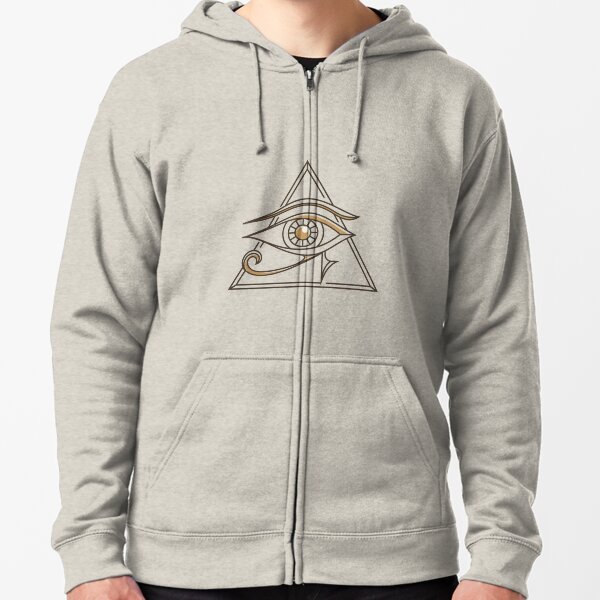 Horus eye in pyramid Zipped Hoodie