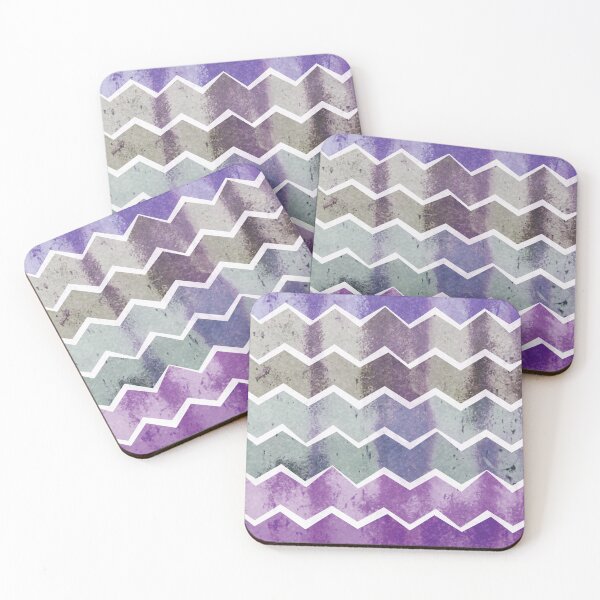 Item preview, Chevron Stripes Pattern in Stormy Purples designed and sold by Daisy Beatrice.