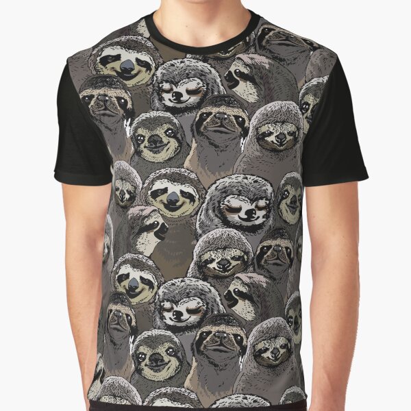 Social Sloths Graphic T-Shirt