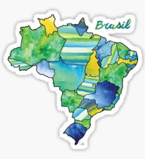 Watercolor Countries - Brasil (Portuguese) Sticker