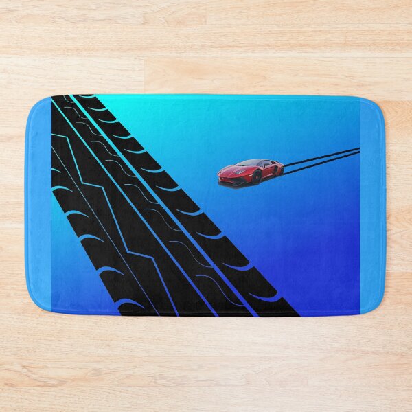 Item preview, Super Sports car tire tread skyblue deSign designed and sold by MystixJack.