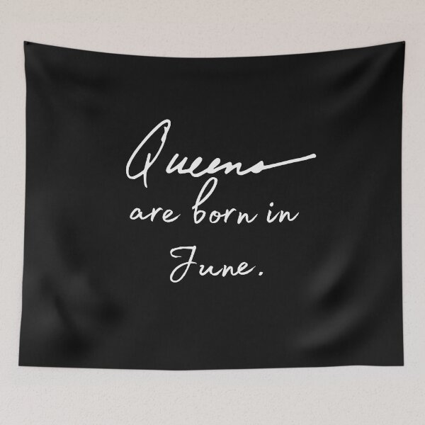 Item preview, Vintage Queens are born in June Stylish Typography  designed and sold by garniturex.