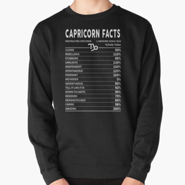 Capricorn Facts Pullover Sweatshirt