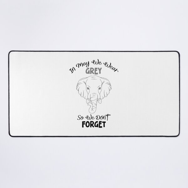 Item preview, In May We Wear Grey , Grey Cancer Elephant designed and sold by SportyDogShop.