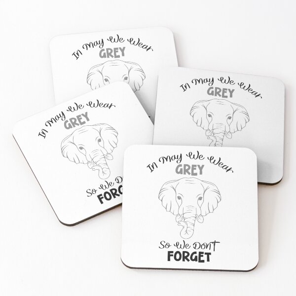 Item preview, In May We Wear Grey , Grey Cancer Elephant designed and sold by SportyDogShop.