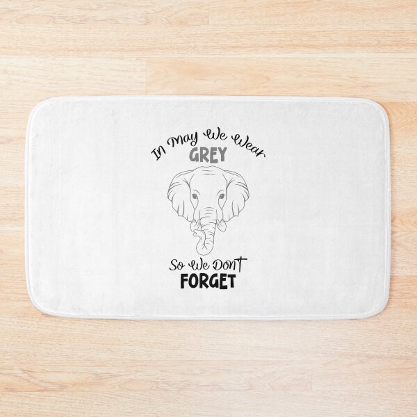 Item preview, In May We Wear Grey , Grey Cancer Elephant designed and sold by SportyDogShop.