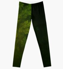Beautiful Fractal Pines in the Misty Spring Night Leggings