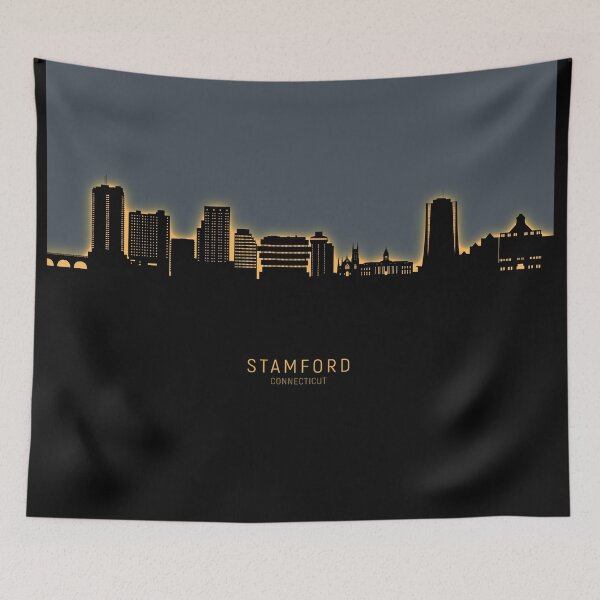 Item preview, Stamford Connecticut Skyline designed and sold by ArtPrints.
