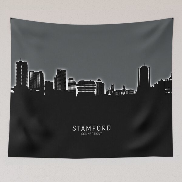 Item preview, Stamford Connecticut Skyline designed and sold by ArtPrints.