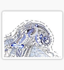 Young the Giant wave doodle Sticker