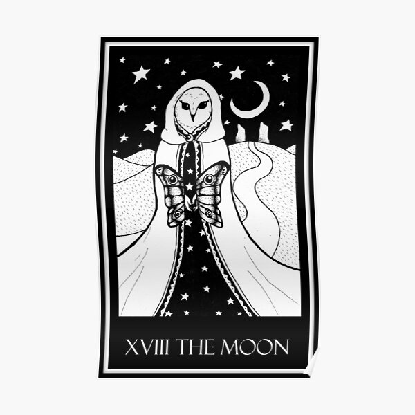 The Moon (card form) Poster