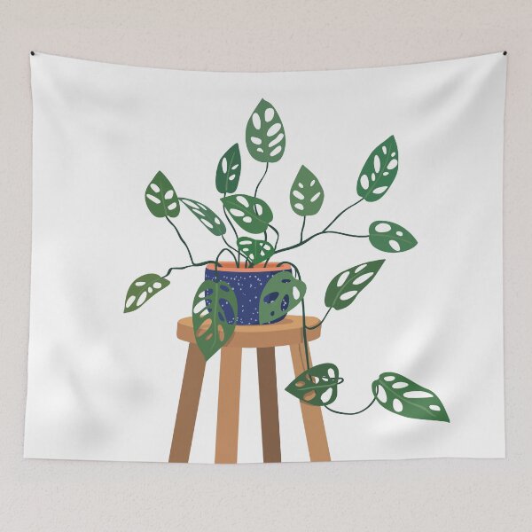 Item preview, Monstera Adansonii Plant On Stool designed and sold by zykydesigns.