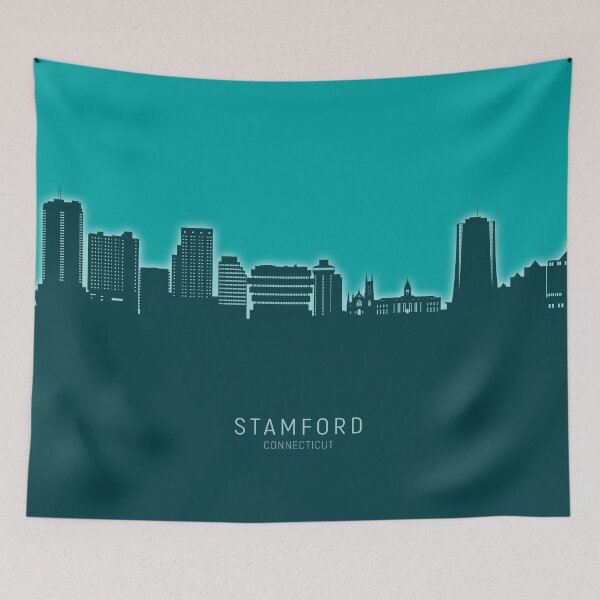Item preview, Stamford Connecticut Skyline designed and sold by ArtPrints.