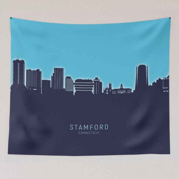 Item preview, Stamford Connecticut Skyline designed and sold by ArtPrints.