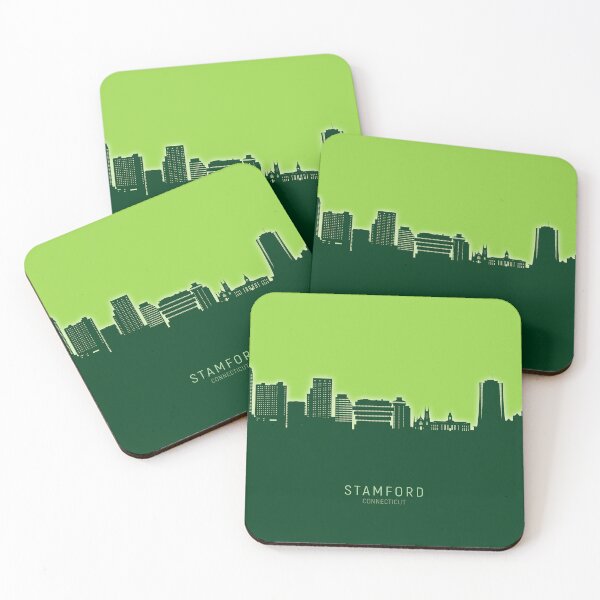 Item preview, Stamford Connecticut Skyline designed and sold by ArtPrints.