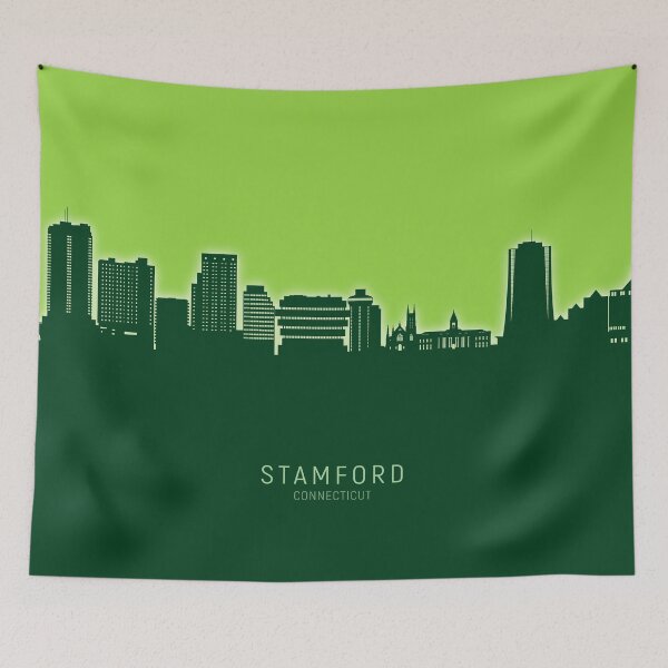 Item preview, Stamford Connecticut Skyline designed and sold by ArtPrints.
