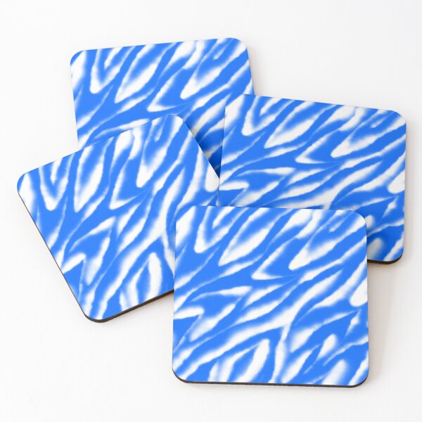 Item preview, Watercolor blue and white zebra pattern designed and sold by hmorena.