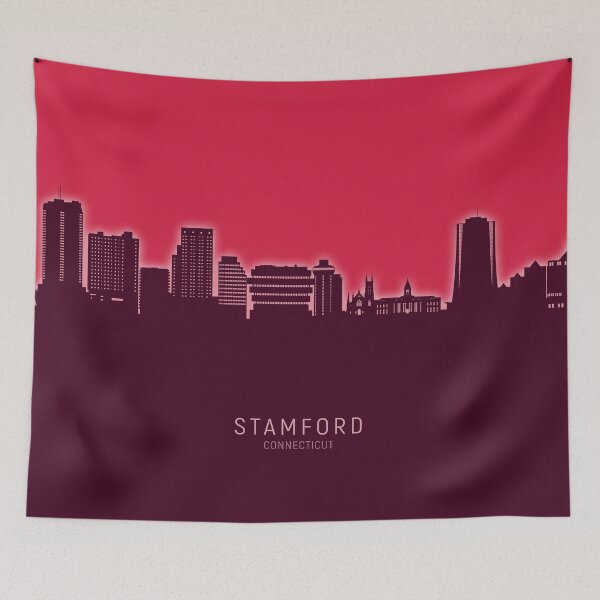 Item preview, Stamford Connecticut Skyline designed and sold by ArtPrints.