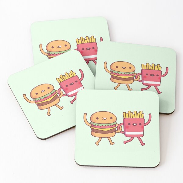 Item preview, Cute Burger And Fries Linking Arms Besties designed and sold by rustydoodle.