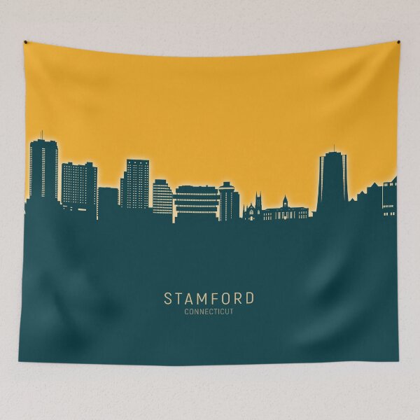 Item preview, Stamford Connecticut Skyline designed and sold by ArtPrints.