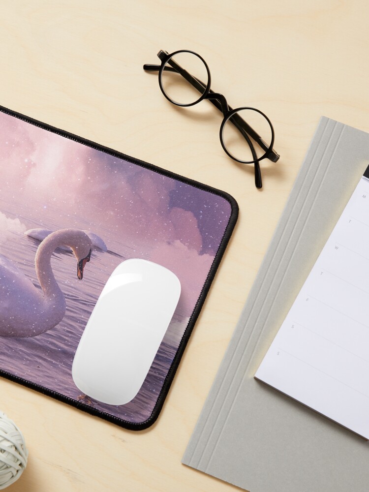 Thumbnail 3 of 5, Mouse Pad, Swan Paradise designed and sold by RiddhiShah.