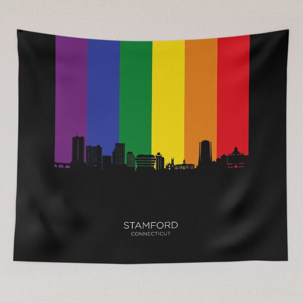 Item preview, Stamford Connecticut Skyline designed and sold by ArtPrints.