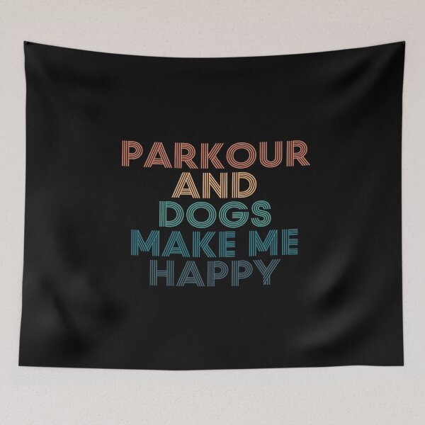Item preview, Parkour And Dogs Make Me Happy- Gift for Parkour & Dogs Fans designed and sold by kindxinn.